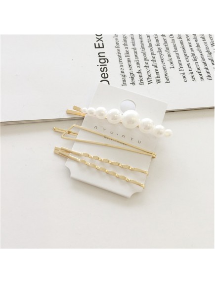 RAR1093 - Aksesoris Rambut Jepit Korea Pearl Hair Pin Sweet 4pc/set