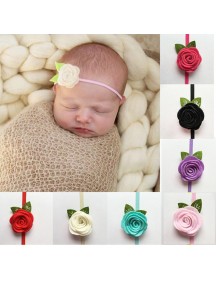 KA0111W - Aksesoris Bando Bayi Felt Sweet Rose Baby Headband