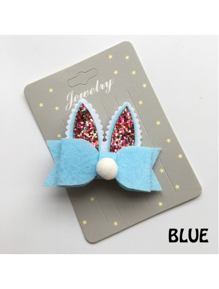 KA0113W - Aksesoris Rambut Bayi Glitter Bunny Baby Hairclip