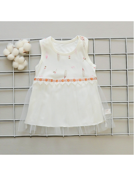 KA0145W - Baju Pesta Anak Bayi Perempuan Rok Tule Putih 