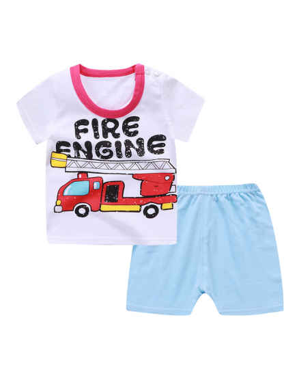 KA0152W - Baju Anak Bayi Firefighter T-Shirt Set Celana Pendek