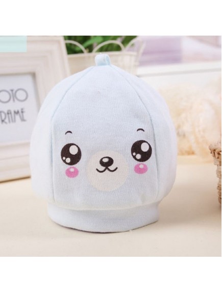 KA0034W - Topi Bayi Newborn Cotton Smiley Baby Hat