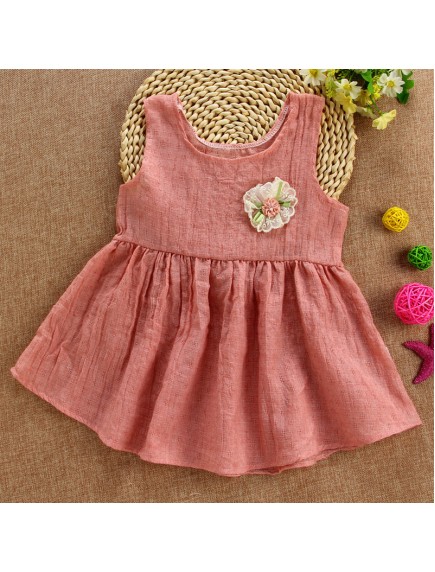 KA0055W - Baby Dress Bayi Perempuan Pink Flower