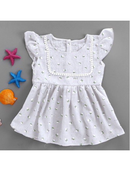 KA0058W - Baby Dress Bayi Perempuan White Daisy