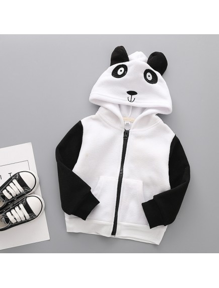 KA0079W - Children Jacket Winter/Fall Hooded Fleece Thick (Panda)