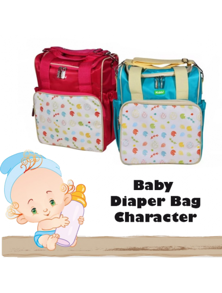KB0031W - Travelling Diaper Bag Tas Kotak Perlengkapan Bayi Motif