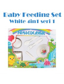 KB0045 - Baby Gift Feeding Set Makan Bayi White 4in1 (Seri 1)