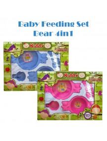KB0052W - Baby Gift Feeding Set Makan Bayi Bear 4in1 (Large)