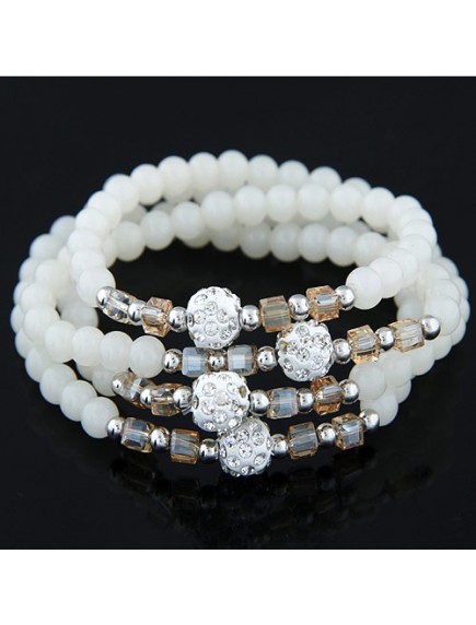 RGB5146 - Aksesoris Gelang Crystal Beads Multilayer