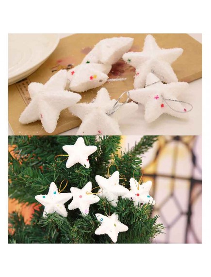 HO5083 - Christmas Decoration Ornament Tree Ornament Snow Star (6cm)