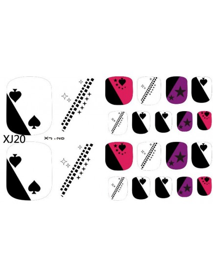 HO5125 - Toe Nail Sticker Kuku Kaki Glitter