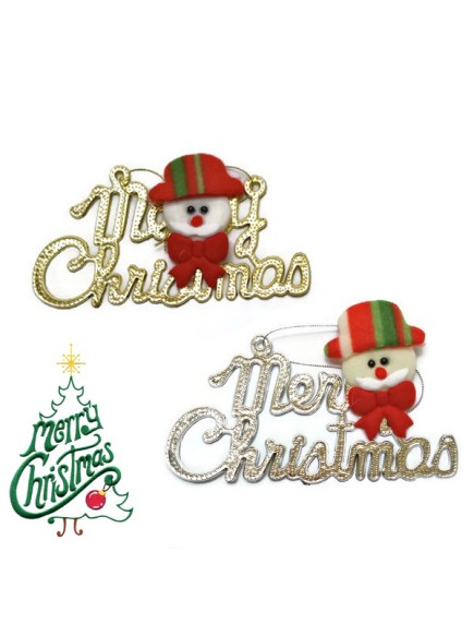 HO2583W - Aksesoris Dekorasi Pohon Natal Merry Christmas Santa