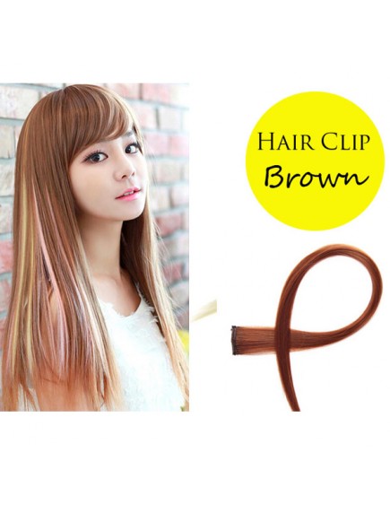 HO4057C - Hair Clips Potongan Lurus (Brown) 