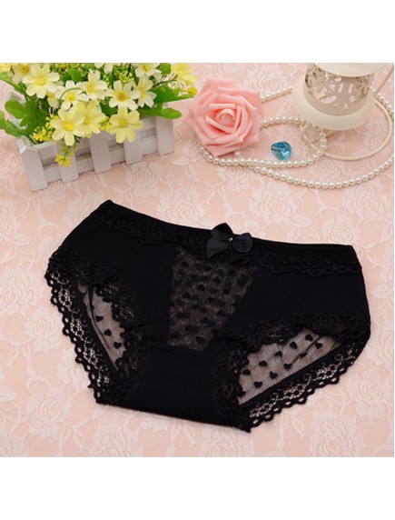 HO5352W - Celana Dalam / Underwear Fashion Spot Lace Love with Bow