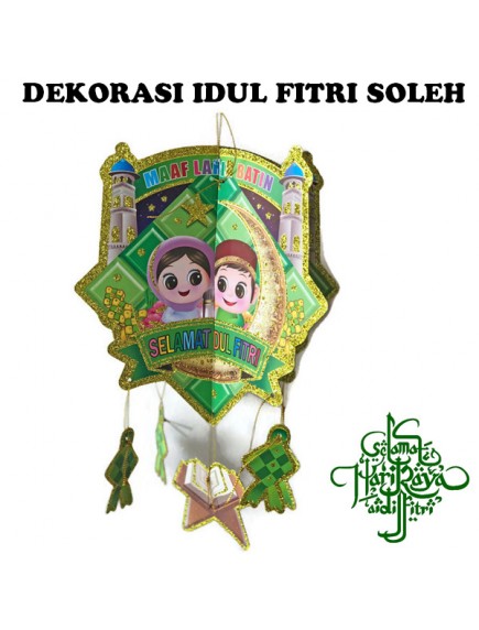 HO3438 - Hiasan Gantung Soleh Lebaran Idul Fitri 3D