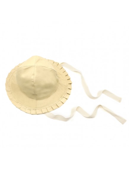 HO3449W - Topi Cotton Pleated Bucket Beach Hat
