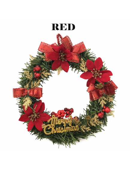 HO3485W - Christmas Decoration Wreath Ring Hias Natal (20 cm)