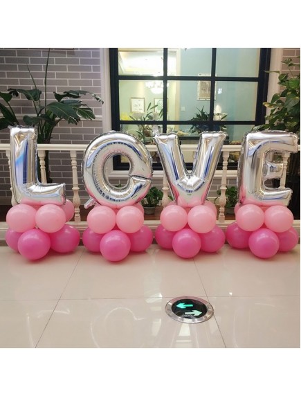 HO5434W - Love Balloon Foil Balon Cinta Jumbo Set (4pc)