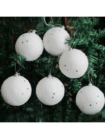 HO5455 - Christmas Tree Ornament Natal Bola Salju (6pc) 5 CM