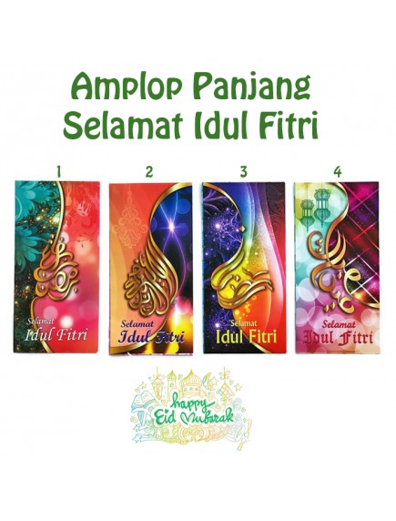 HO5469W - Premium Amplop/Angpao Panjang Idul Fitri isi 6 pc (Large)