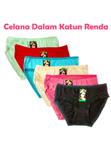 HO5477W - Celana Dalam Katun / Underwear Lace (Free Size)