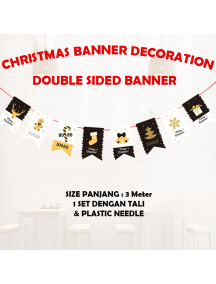 HO5499 - Dekorasi Ornament Banner Natal Hanging Flag Christmas Seri #1