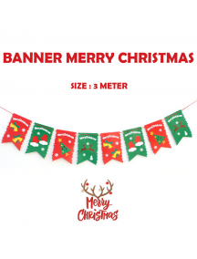 HO5506 - Dekorasi Ornament Banner Natal Merry Christmas
