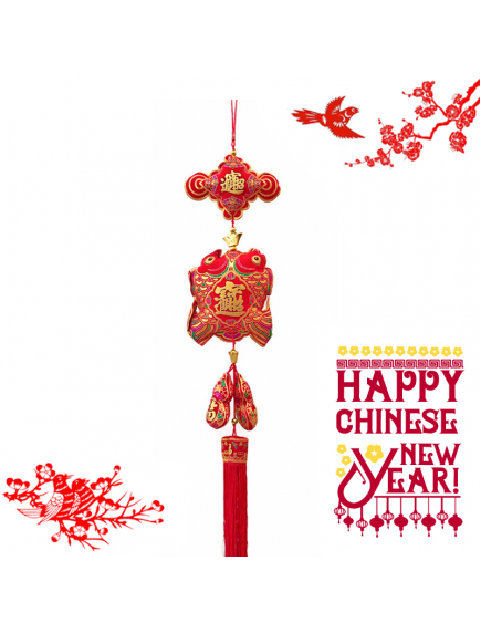 HO5576- Hiasan Dekorasi Imlek Chinese New Year Gantungan Prosperity Koi