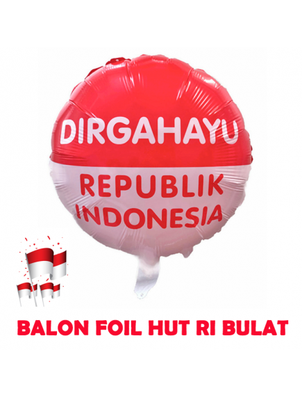 HO5613 - Dekorasi 17 Agustus HUT RI Balon Foil Bulat Besar 40cm
