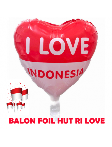 HO5614 - Dekorasi 17 Agustus HUT RI Balon Foil Love Besar 40cm