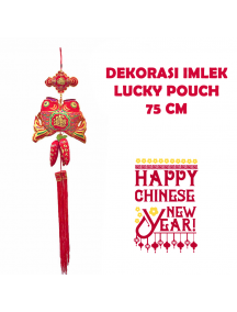 HO5667 - Hiasan Dekorasi Imlek Chinese New Year Gantungan Double Fish (100 cm)