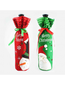 HO5746 - Christmas Decoration Sequined Wine Bag (Red)