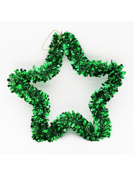 HO5763W - Party / Christmas Decoration Star Wreath 35 cm 