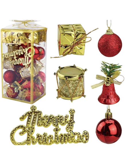 HO5777 - Christmas Ornament Natal Dekorasi Pohon Bola Natal Mix 32 pc