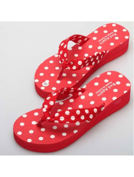 HO1842 - Sandal Polkadot Merah ( Size 36 )