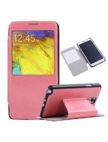HO1875 - Casing Smartpone Note3 With Stand up Flip (Pink)  #A1