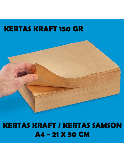KF1031 - Kertas Kraft / Kertas Samson / Kertas Packing Premium Tebal 150 gr Size a4