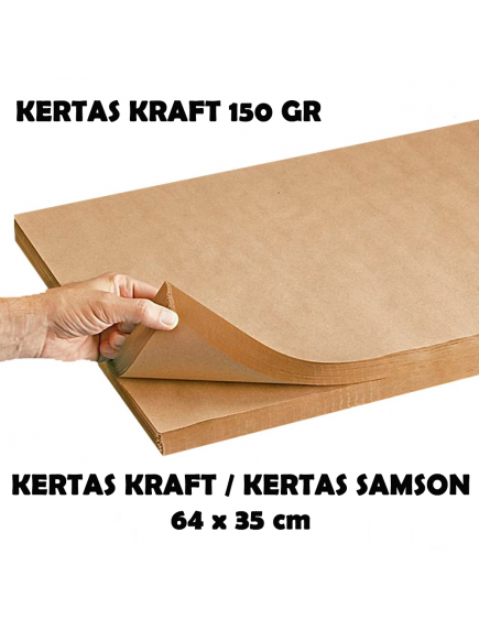 KF1033 - Kertas Kraft / Kertas Samson / Kertas Packing Premium Tebal 150 gr Size 76x41 cm
