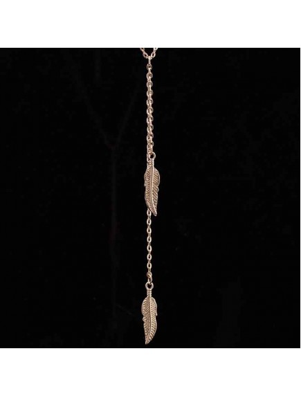 RKL1096W - Kalung Chain Metal Feather