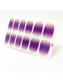 HO4807-Z9061 - Glitter Gum Nail Stickers Gradient Violet