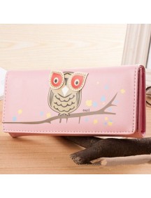 HO3570C - Dompet Fashion Model Burung Hantu / Owl (Pink)