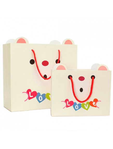 HO2854B - Gift Bag Bear Love Fashion 21.5 * 10 * 16.5 Cm