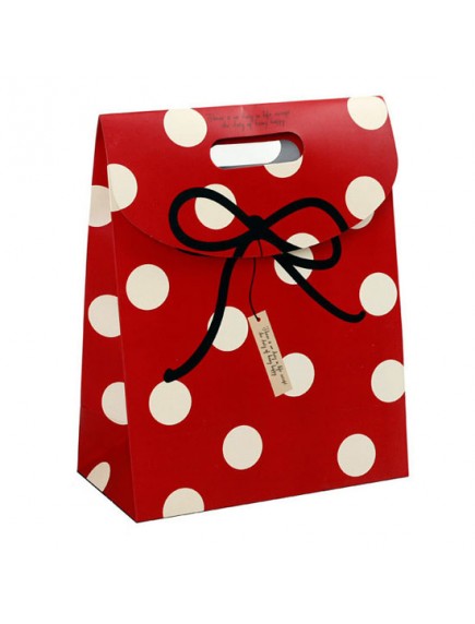 HO3102B - Gift Bag Polkadot Fashion 26.5 * 19 * 9 Cm