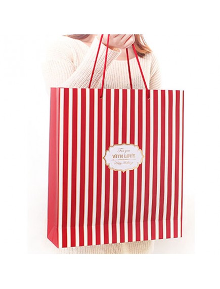 HO3506 - Gift Bag Fashion Strip 33 * 37.5 * 9.5 Cm