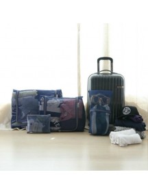 WA2671 - Storage Travel Bag Set Serbaguna Biru ( Isi 4 Pcs )