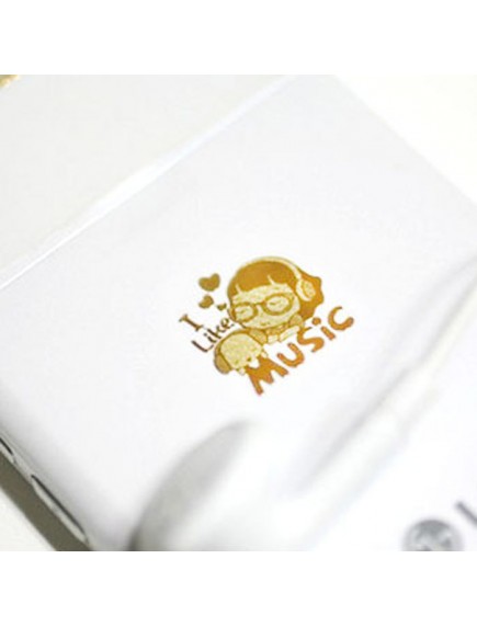 WA2451G - Sticker Anti Radiasi Korea Gold 24K (I Like Music)