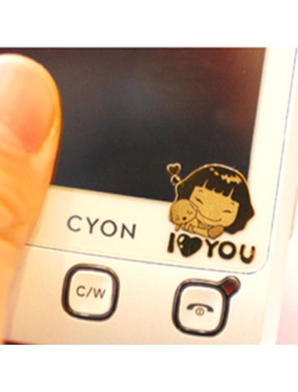 WA2451I - Sticker Anti Radiasi Korea Gold 24K (I Love You)